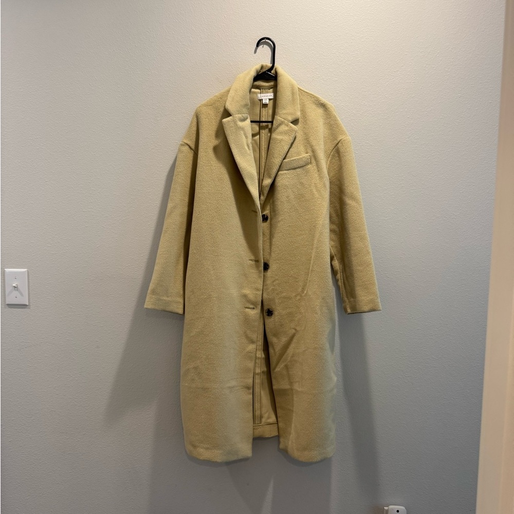 Topshop Pale Green Overcoat